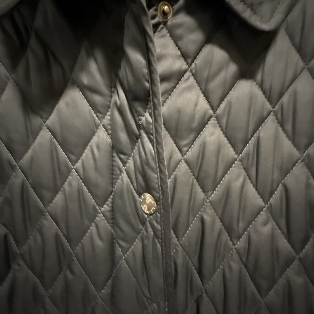 LLBean Quilted Barn Jacket Coat Navy Women’s Size Medium Vintage 90s - Picture 5 of 10